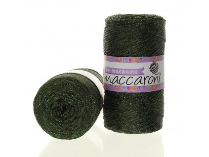 PP Macrame s lurexem tmavě zelená 2876