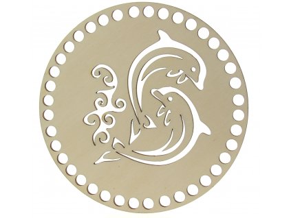 Víko na košík delfín kruh 17cm