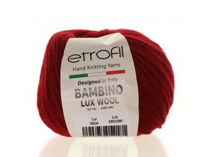 Bambino Lux Wool tmavě červená 70034