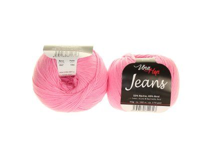 Jeans světle růžová 8027