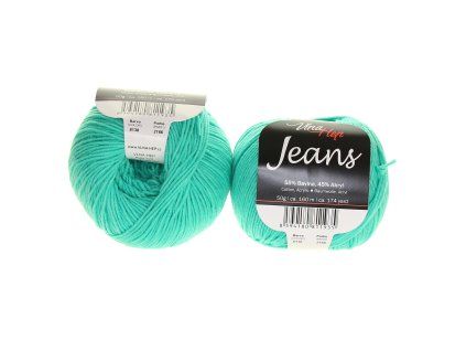 Jeans smaragdová 8138