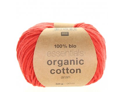 Essentials organic cotton cihlově červená 010