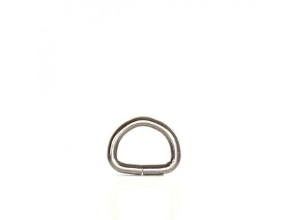 Půlkroužek antracit 13x09mm