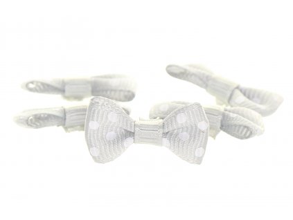 Mašlička  puntík šedá