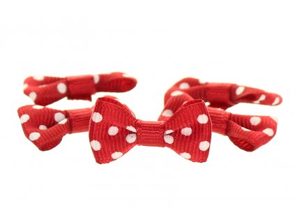 Mašlička puntík bordó