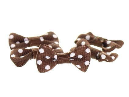 Mašlička puntík tmavě hnědá