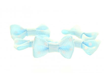 Mašlička  puntík světle modrá