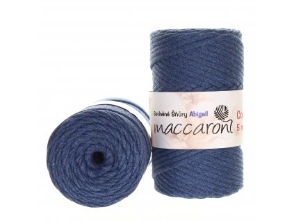 Bavlněné šňůry 5 mm modrá jeans 204_01