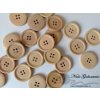 Knoflík přírodní, nelakovaný 25 mm
