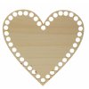 Dno na košík Topol, srdce 15cm
