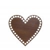 Dno na košík walnut, srdce 15cm