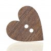 Dřevěný knoflík walnut srdce 1