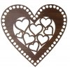 Víko na košík Walnut, srdce 20cm