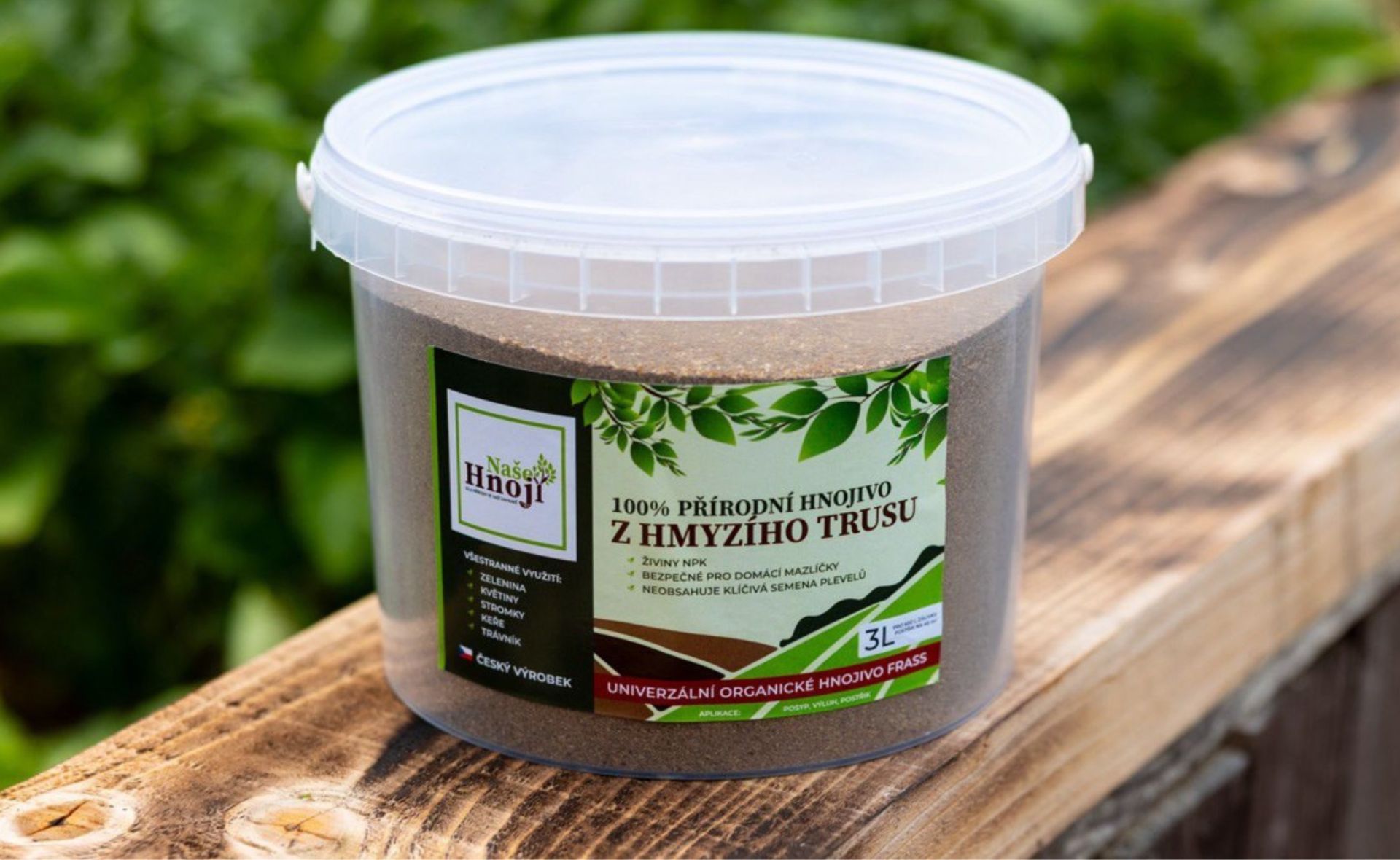 Organické NPK hnojivo z hmyzího trusu 3 l