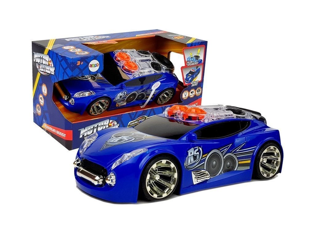 Sportovní Auto DJ se Střešními Reproduktory Hudba Světla