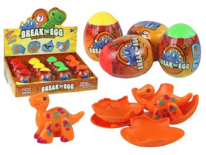 Kouzelná Praskající Vajíčka Dinosaurus ve Skořápce 4 Barvy 6 cm