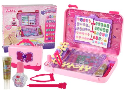 Kufřík s doplňky na nehty Manikúra Nálepky Tipy