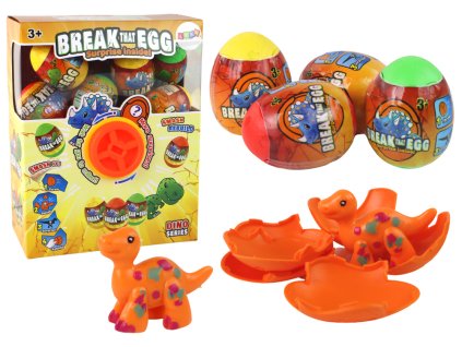 Praskající Dino Vajíčko Sada Barevných Skořápek 12 ks
