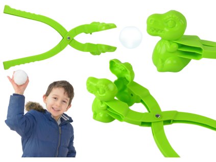 Sněhová děla na výrobu sněhových koulí Dinosaurus Zelený