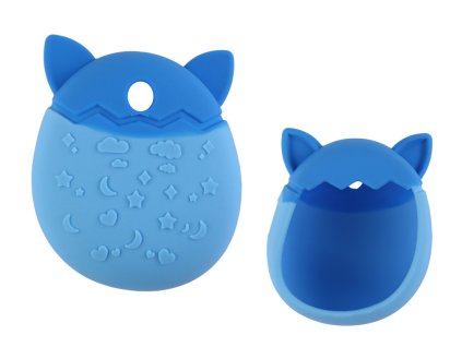 Modré Silikonové Pouzdro na Tamagotchi ve Tvaru Kočky