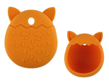 Silikonové pouzdro na Tamagotchi Oranžové ve tvaru kočky