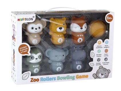 Interaktivní zábava s kuželkami pro batolata: Zvířátka