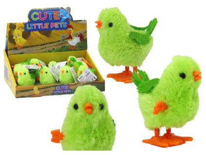 Skákající Kuřátko Na Klíček Zelená Figurka