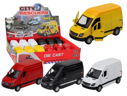 Dětské Dodávkové Auto 1:32 Světla Zvuky Červená Černá Žlutá Bílá