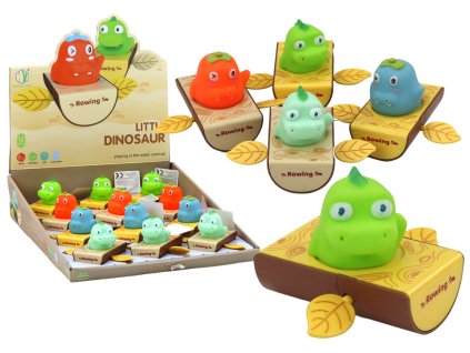 Natahovací Koupelová Hračka Dinosaur na Lodičce