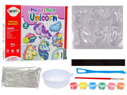 Sada Kreativní DIY Sádrové Magnety Jednorožci