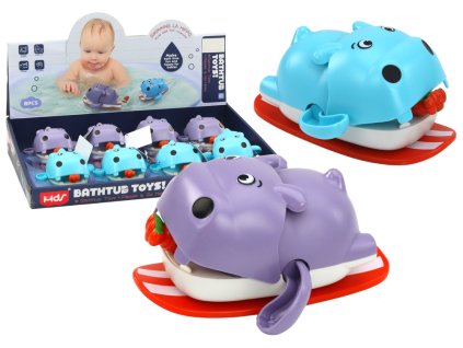 Navíjecí Plovoucí Koupelové Hračka Hroch Na Desce