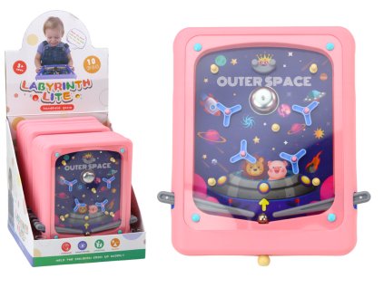 Kosmická Dovednostní Hra Flipper Deska Růžová