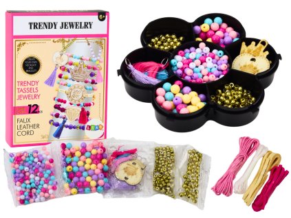 Sada K Tvorbě Náramků Kontejner Korálky Přívěsky