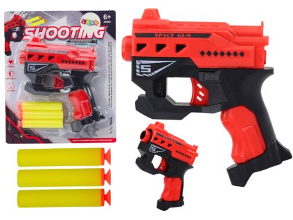 Mini Pistole na Pěnové Šipky s Přísavkami Červená