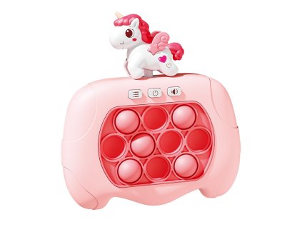 Smyslová Hra Jednorožec Pop It na Baterie Světla Zvuky Růžová