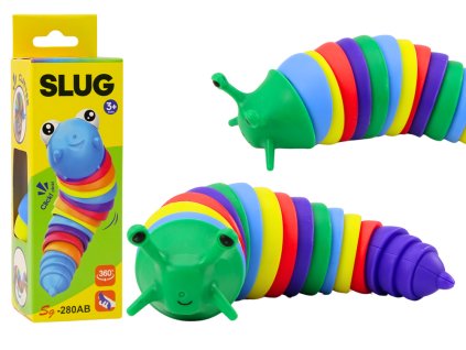 Ohebný Slimák Housenka Červ Sensorický Antistresový Barevný