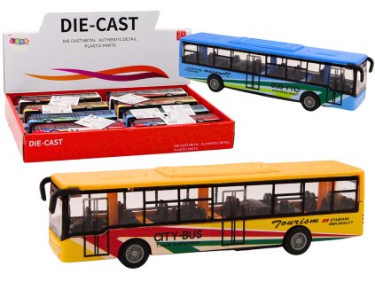 Městský Autobus S Frikčním Pohonem 15cm Kovový