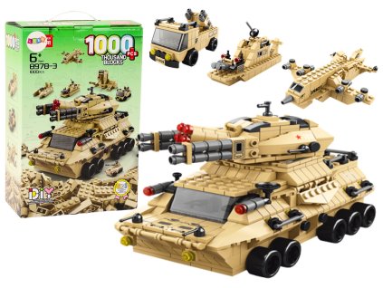 Sada Stavebnic Vojenský Tank Písečný 1000 Ks