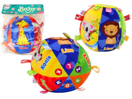 Měkký Plyšový Sensory Ball Edukační Chrastítko Zvířátka 18cm
