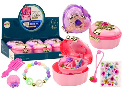 Sada Měšec Šperkovnice Srdíčko Krabička Na Šperky Doplňky MIX