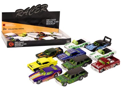 Kovový Závodní Model Autíčka 1:64