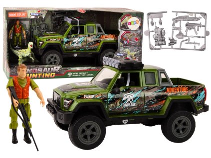 Offroadový Lovec Dinosaurů Auto Světla Zvuky Zelené