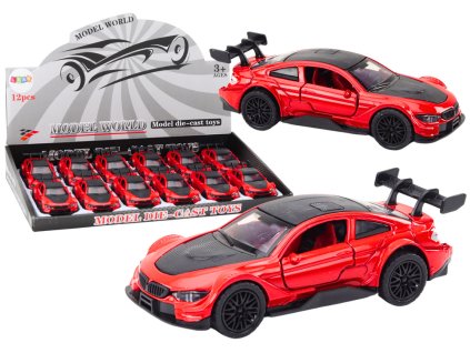 Červené Kovové Sportovní Auto 1:32 S Frikčním Pohonem