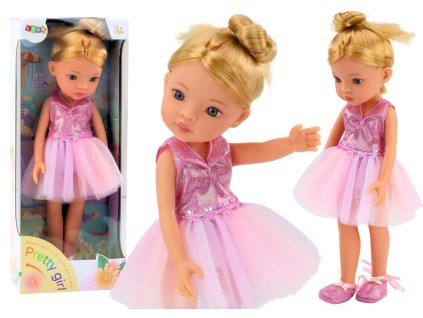 Růžová Baletka Panenka Baletní Sukně 33cm