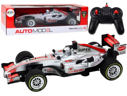 RC Závodní Auto 1:12 Stříbrné Světla Zvuky