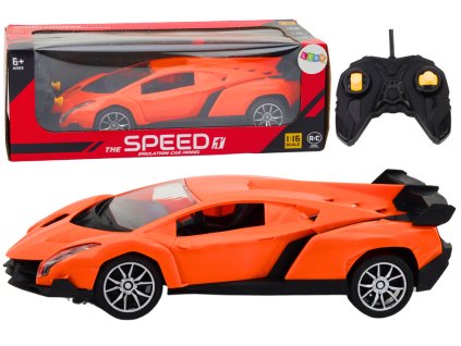 Dálkově Ovládané Sportovní Auto Oranžové RC 1:16