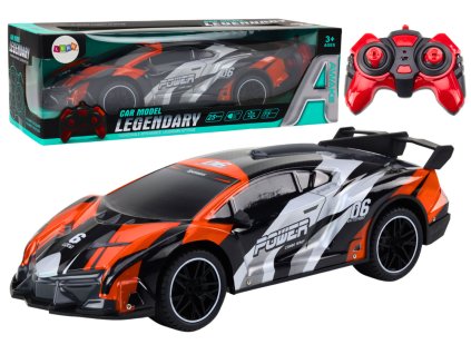 RC Sportovní Auto na Dálkové Ovládání 1:10 Oranžové Rychlost 25 km/h
