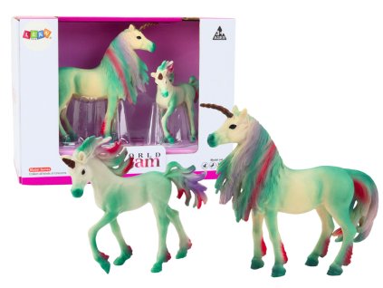 Sběratelské Figurky Jednorožců s Malým Zeleným 2 Ks
