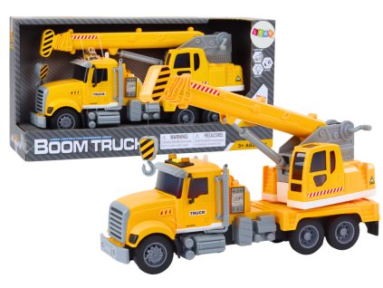 Nákladní Auto Žlutý Jeřáb S Třecím Pohonem Světelné a Zvukové Efekty
