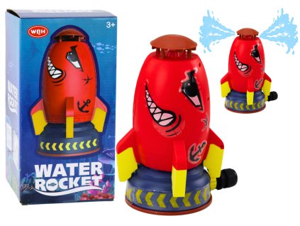 Vodní Raketová Stříkačka Odpalovací Žralok Červený